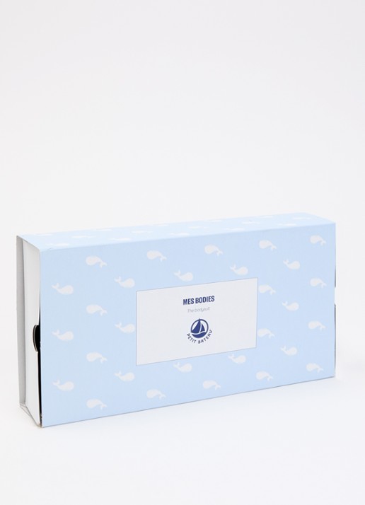 Petit Bateau Romper in 5-pack - detail 3 lichtblauw