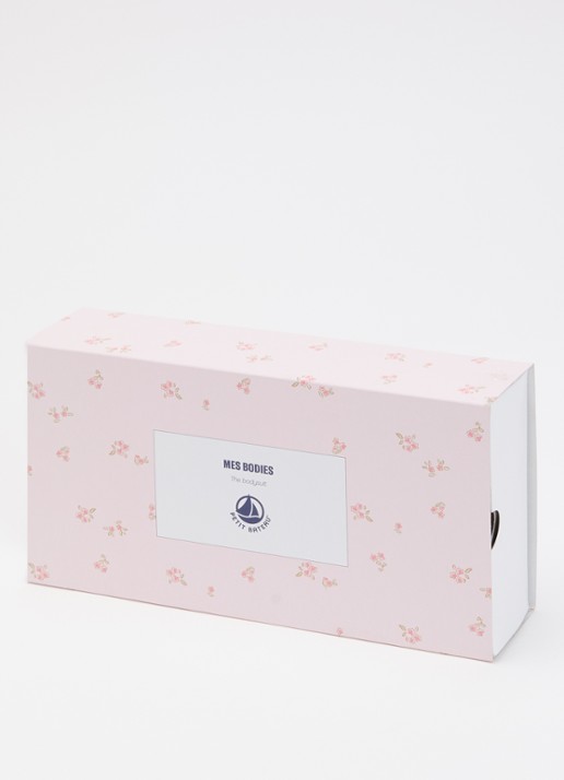 Petit Bateau Romper in giftbox 2-delig - detail roze