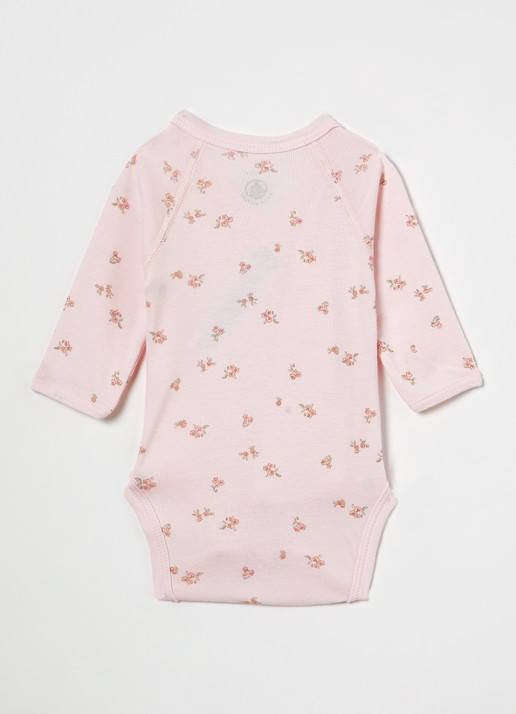 Petit Bateau Romper in giftbox 2-delig - voorkant 3 roze