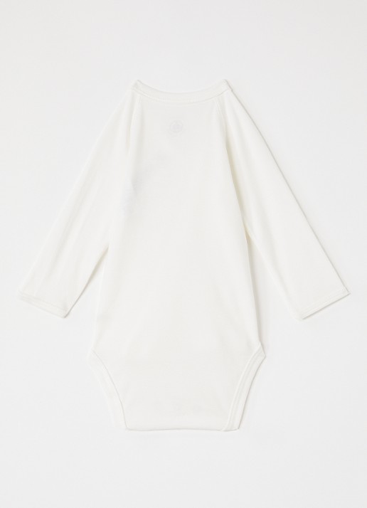 Petit Bateau Romper in giftbox 3-delig - voorkant 2 gebroken wit