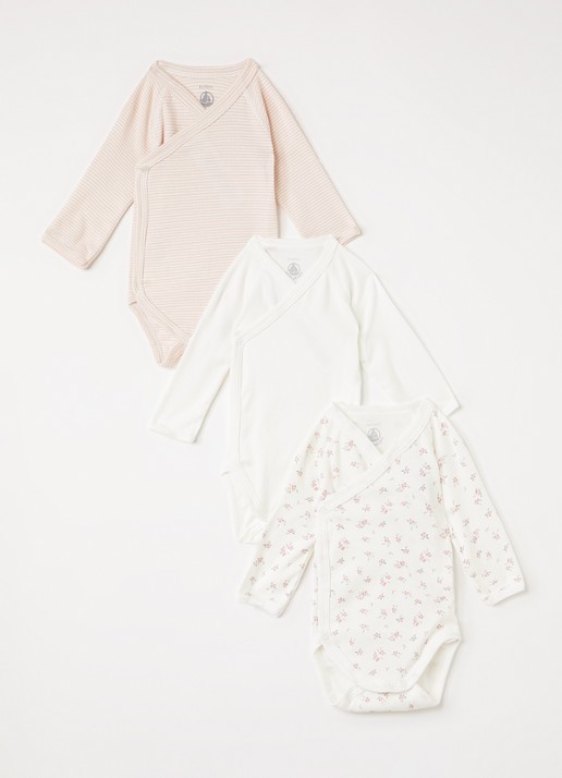 Petit Bateau Romper met print in 3-pack
