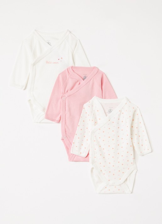 Petit Bateau Romper met print in giftbox 3-delig