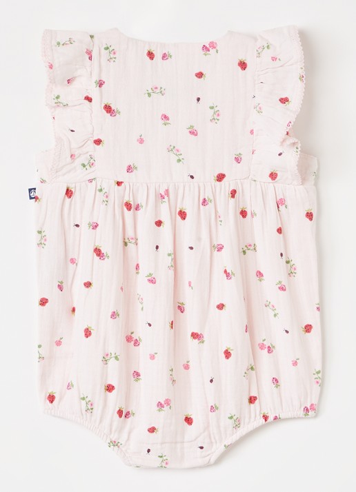Petit Bateau Romper met print - voorkant 2 roze