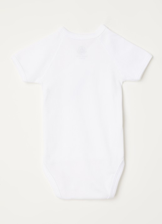Petit Bateau Romper van katoen in 2-pack - voorkant 2 wit