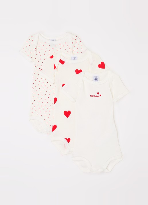 Petit Bateau Romper van  katoen in 3-pack