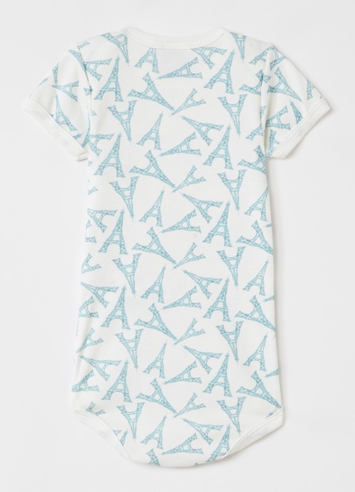 Petit Bateau Romper van katoen in 3-pack - voorkant 2 blauw