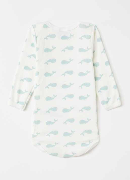 Petit Bateau Romper van katoen in 3-pack - voorkant 2 lindegroen