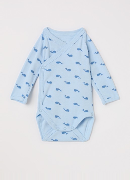 Petit Bateau Romper van  katoen - voorkant blauw