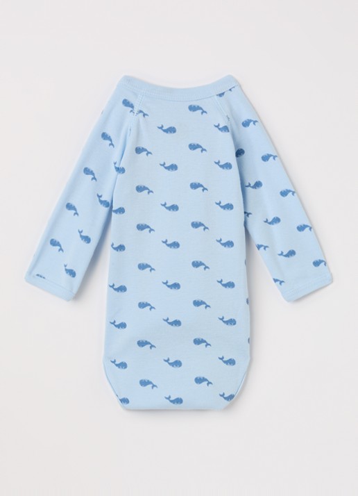 Petit Bateau Romper van  katoen - voorkant 2 blauw