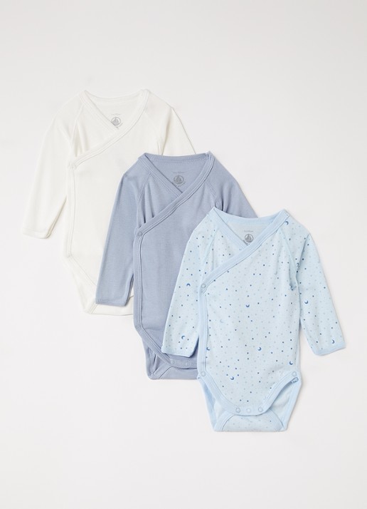 Petit Bateau Ster romper 3-delig - voorkant blauw
