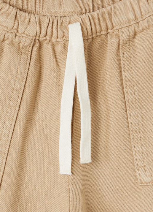 Petit Bateau Straight fit chino met logo - detail beige