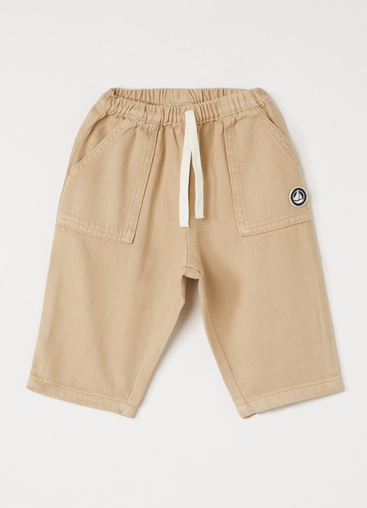 Petit Bateau Straight fit chino met logo