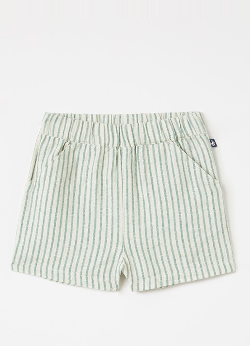 Petit Bateau Straight fit korte broek in linnenblend