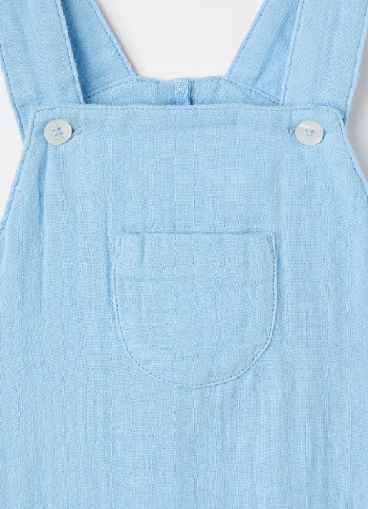 Petit Bateau Straight fit playsuit - detail 3 blauw