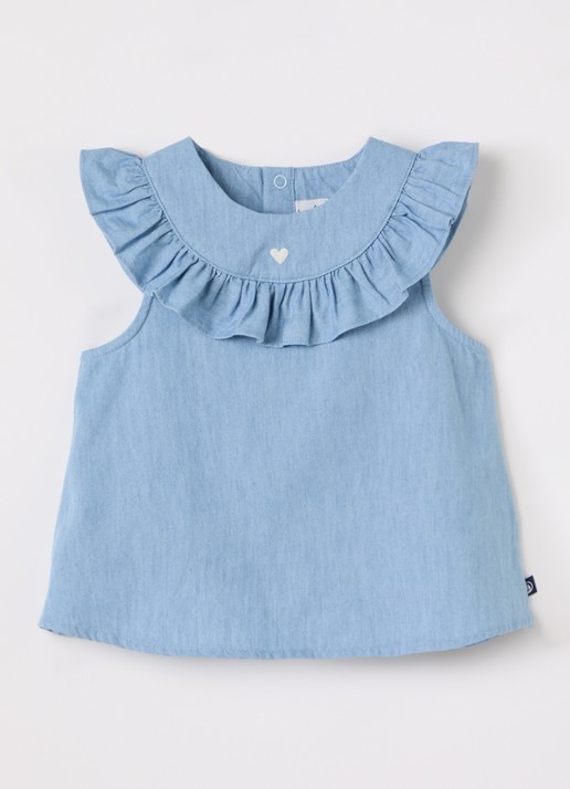 Petit Bateau Tuniek met ruches