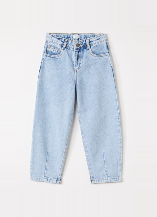 Petit Blush Balloon fit jeans met lichte wassing