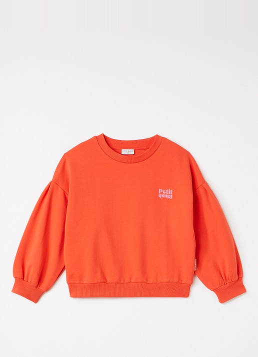 Petit Blush Easy sweater met logo- en backprint