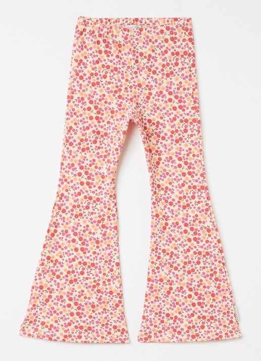 Petit Blush Flared fit legging met bloemenprint