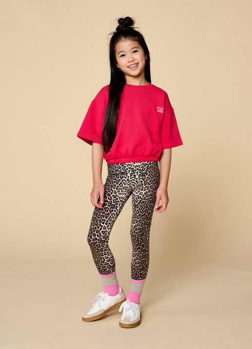 Petit Blush Lola legging met panterprint - detail 2 bruin