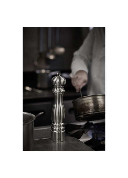 Peugeot Paris Chef zoutmolen 22 cm - voorkant 2 zilver