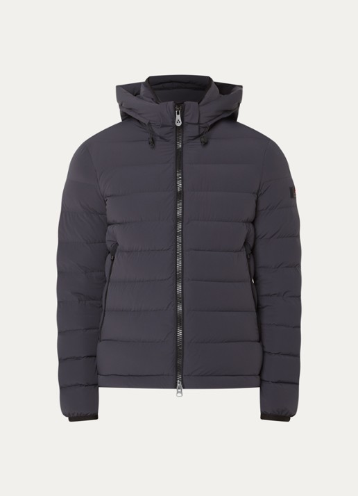 Peuterey Boggs gewatteerd jack met donsvulling en afneembare capuchon - voorkant 2 donkerblauw