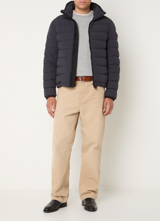 Peuterey Boggs gewatteerd jack met donsvulling en afneembare capuchon - voorkant 3 donkerblauw
