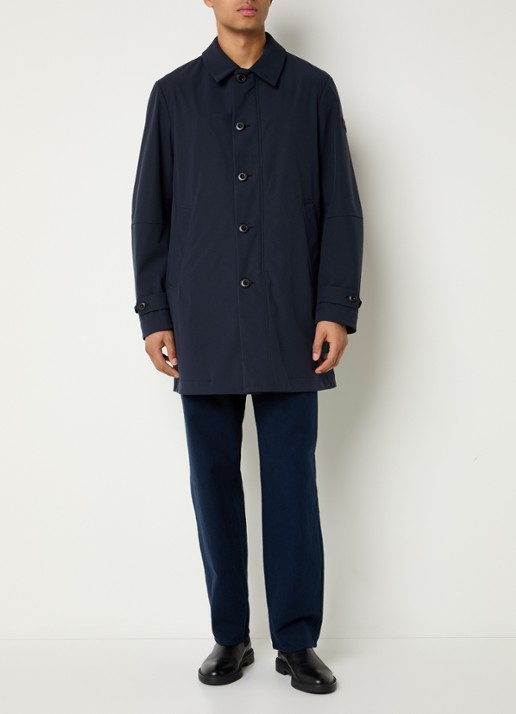 Peuterey Garretson trenchcoat met steekzakken - voorkant 4 donkerblauw