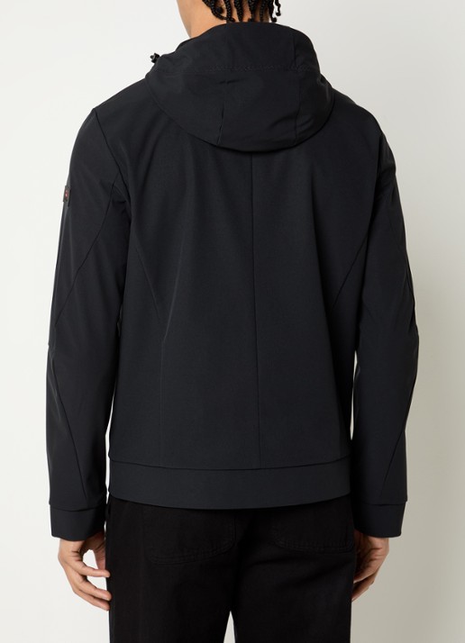 Peuterey Helgo softshell jack met capuchon - achterkant 4 zwart