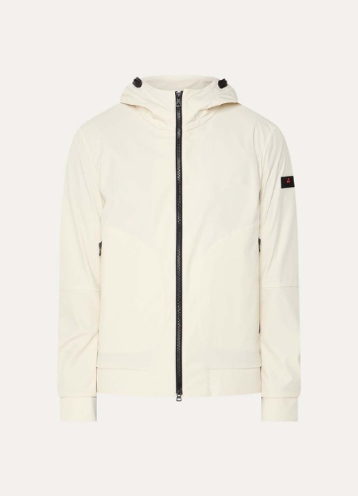 Peuterey Helgo softshell jack met capuchon - voorkant 2 beige