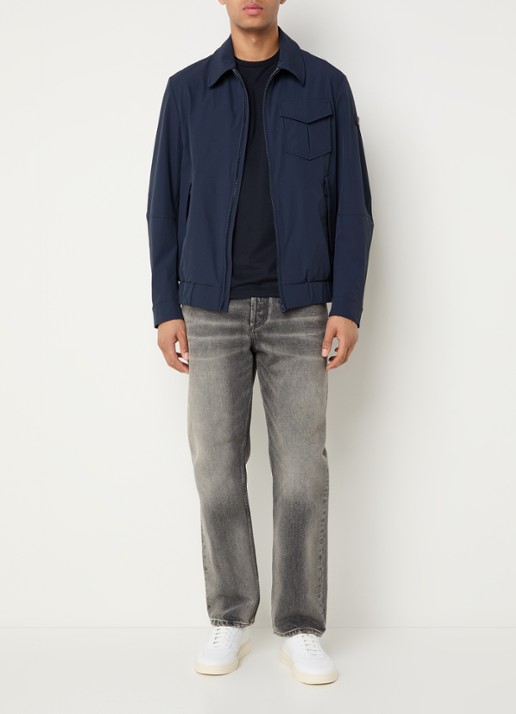 Peuterey Jack met steekzakken - voorkant 3 donkerblauw