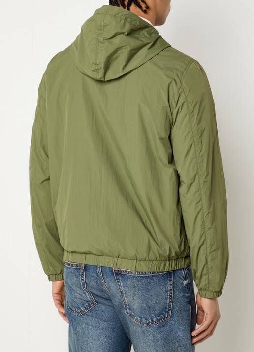 Peuterey Nigle windjack met capuchon  - achterkant 4 legergroen