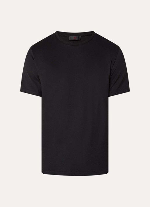 Peuterey Zole T-shirt met in zijdeblend - voorkant 2 zwart