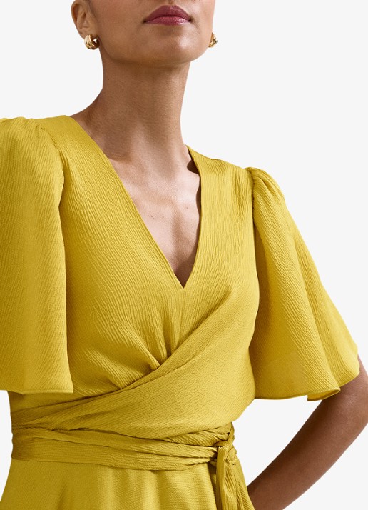 Phase Eight Abbie midi wikkeljurk met V-hals en ceintuur