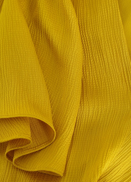 Phase Eight Abbie midi wikkeljurk met V-hals en ceintuur - detail 5 okergeel