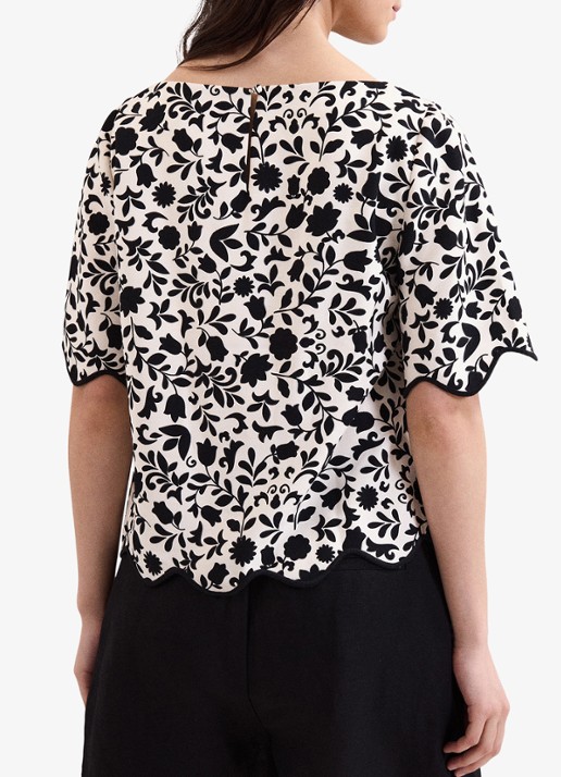 Phase Eight Abi tuniek me bloemenprint - achterkant 7 zwart