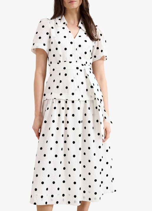 Phase Eight Adele midi jurk met stippenprint