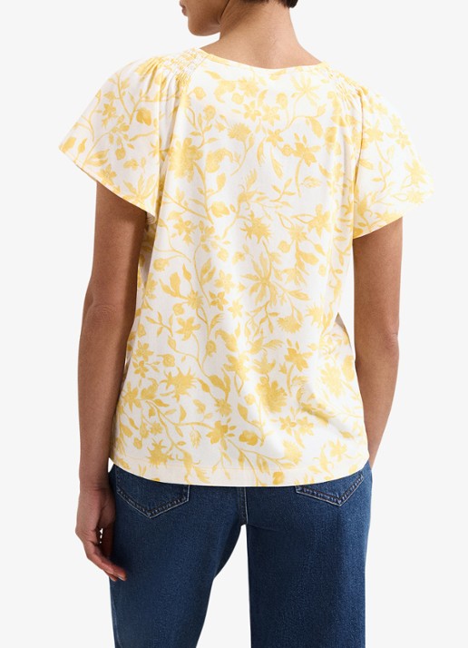 Phase Eight Adeline top met bloemenprint - achterkant 5 geel