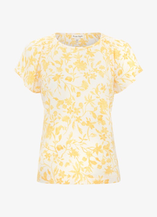 Phase Eight Adeline top met bloemenprint - voorkant 6 geel