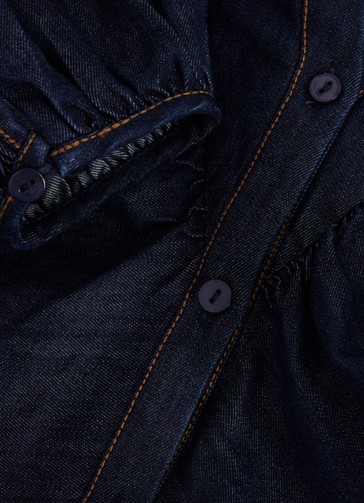 Phase Eight Alexia blouse van denim - detail 5 donkerblauw