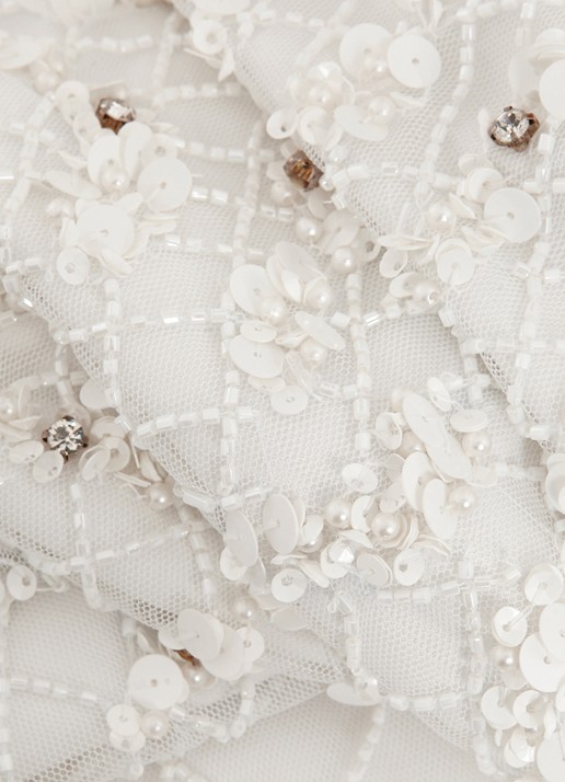 Phase Eight Alexia maxi jurk met studs - detail 6 gebroken wit