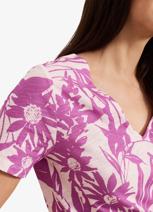 Phase Eight Alice T-shirt met bloemenprint - detail 3 paars