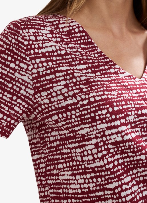 Phase Eight Alice T-shirt met print - detail 5 bordeauxrood