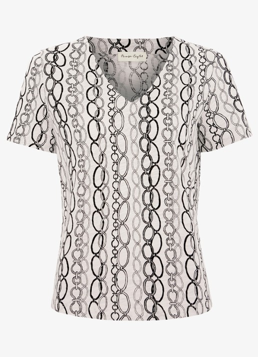 Phase Eight Alice top met print - voorkant gebroken wit