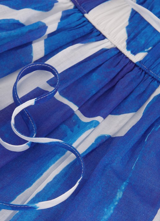 Phase Eight Alva midi rok met print - detail 4 donkerblauw