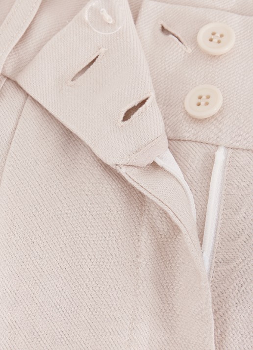Phase Eight Amble mid waist wide fit pantalon met steekzakken - detail 5 creme