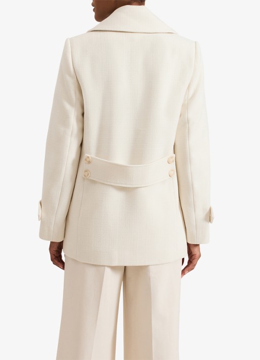 Phase Eight Amelie mantel met klepzakken - achterkant 6 ivoor
