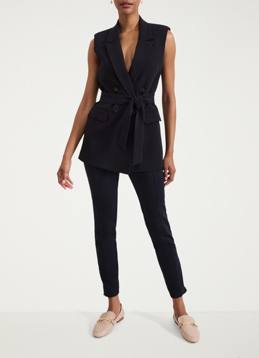 Phase Eight Amina high waist cropped skinny broek - voorkant 2 indigo