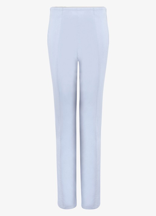 Phase Eight Amina high waist cropped skinny fit broek met ritssluiting - voorkant 2 lichtblauw