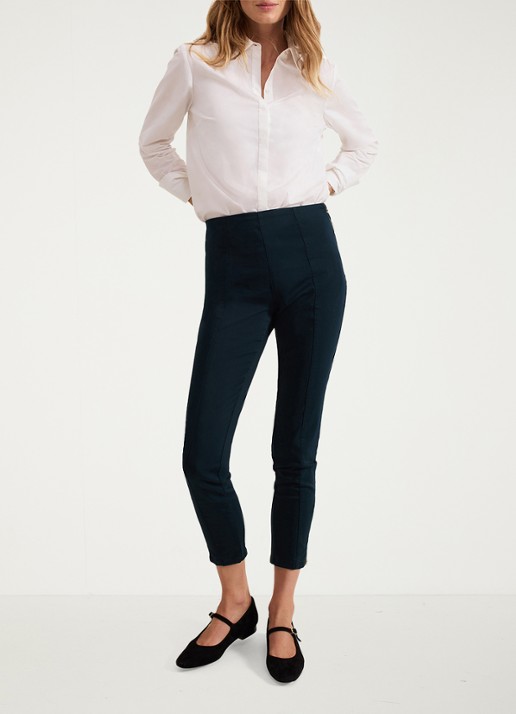 Phase Eight Amina high waist cropped skinny fit broek - voorkant 2 groen