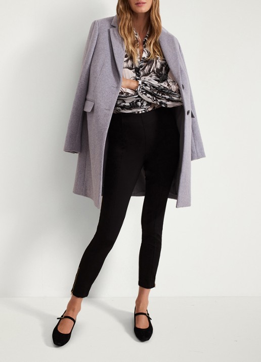Phase Eight Amina mid waist cropped skinny fit broek persplooi - detail 10 zwart
